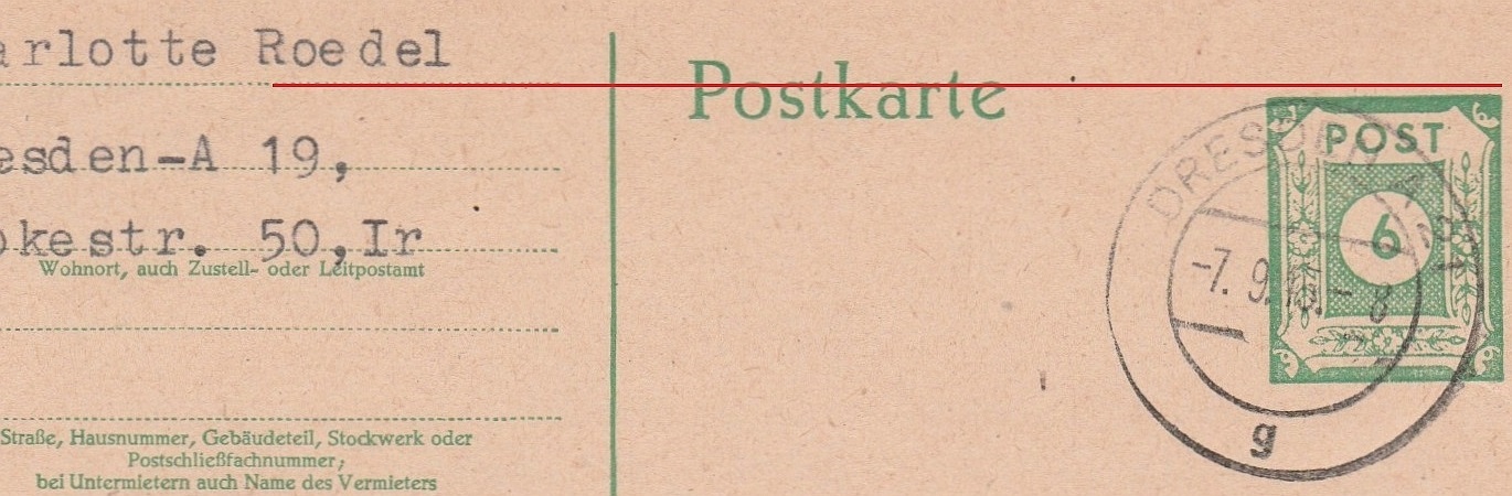 Wertstempel tiefer stehend